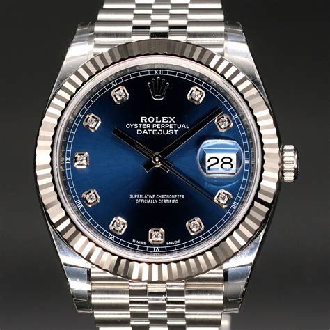 blue and black face rolex|Rolex 41mm datejust blue dial.